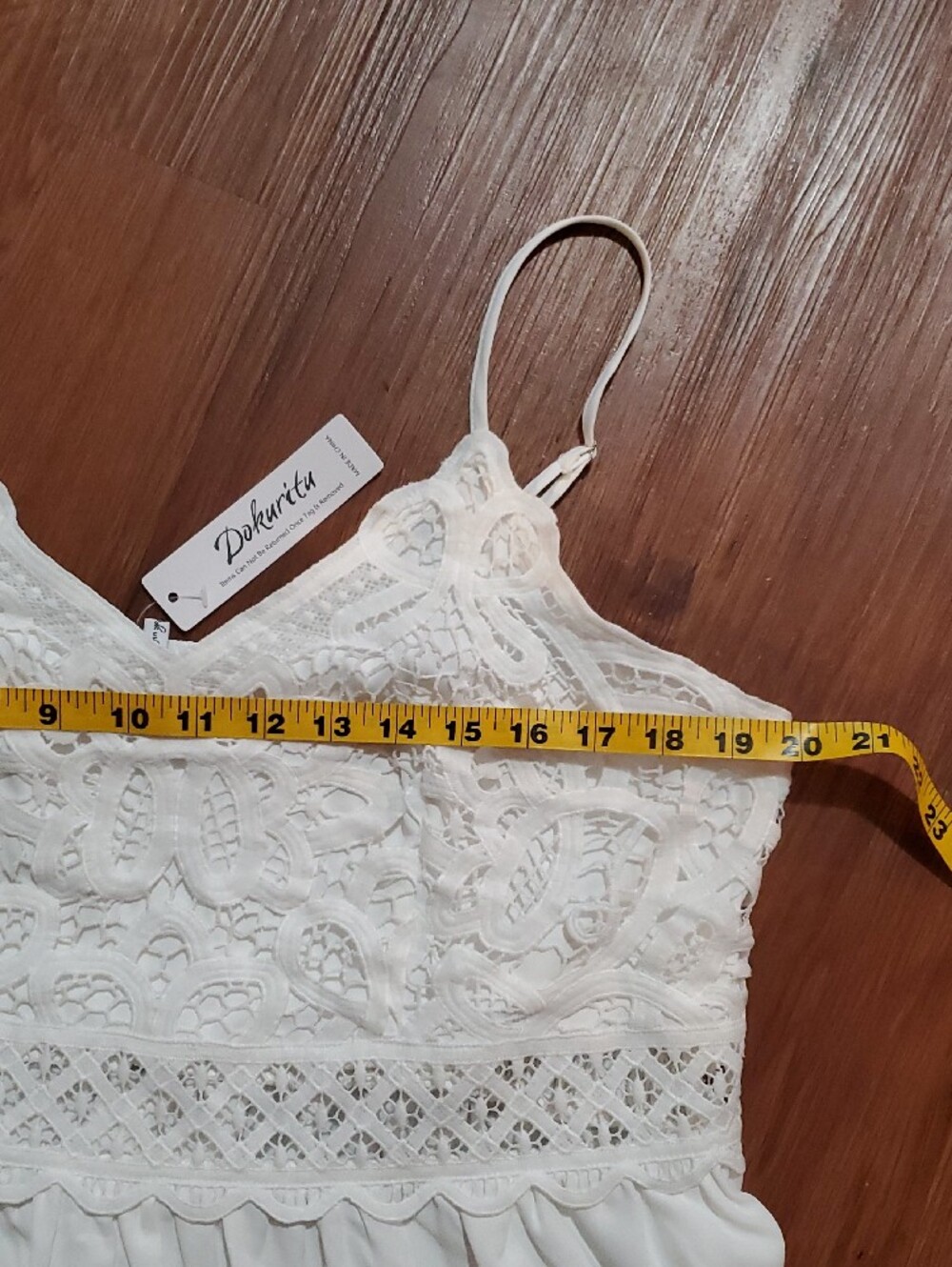 Bohemian White Crochet Tiered Maxi Dress - Picture 4 of 12